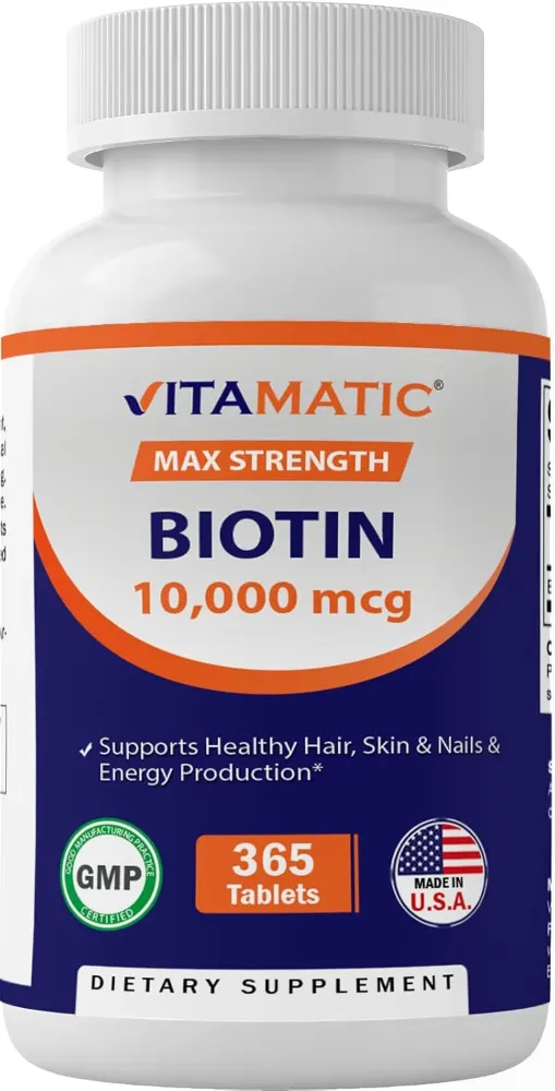 Biotin Vitamic 365 Tabletas de 10 000Mcg
